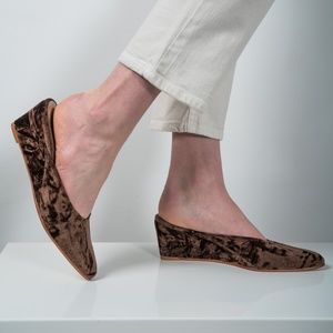 Rachel Comey Simone Brown Velvet Slides